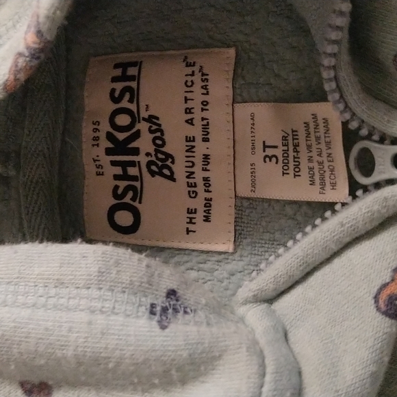 5/$20  3t zip up sweater with hood, short sleeve and a long sleeve shirt - Picture 2 of 7